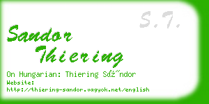 sandor thiering business card